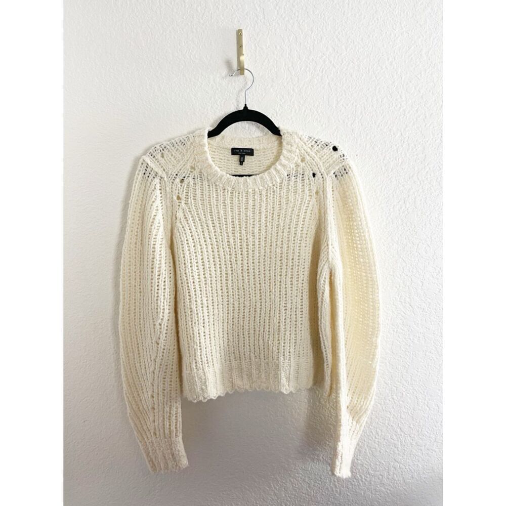 Rag & Bone Arizona Merino Wool chunky, ribbed-knit Crewneck Sweater - Picture 5 of 9